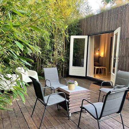 Tiny-House Van Zeecontainers Bij Het Bos Oranjewoud Esterno foto